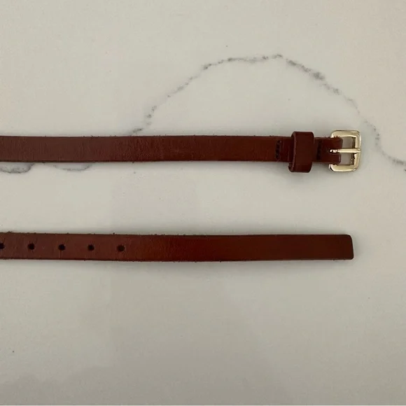 J. Crew Skinny Belt in Camel Brown Size Small - Picture 1 of 6